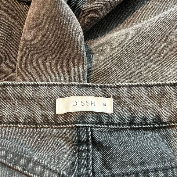 Dissh Black Wash Denim Old School Vintage Cut-Off Jean Shorts Size 14 US 10 - Picture 5 of 6